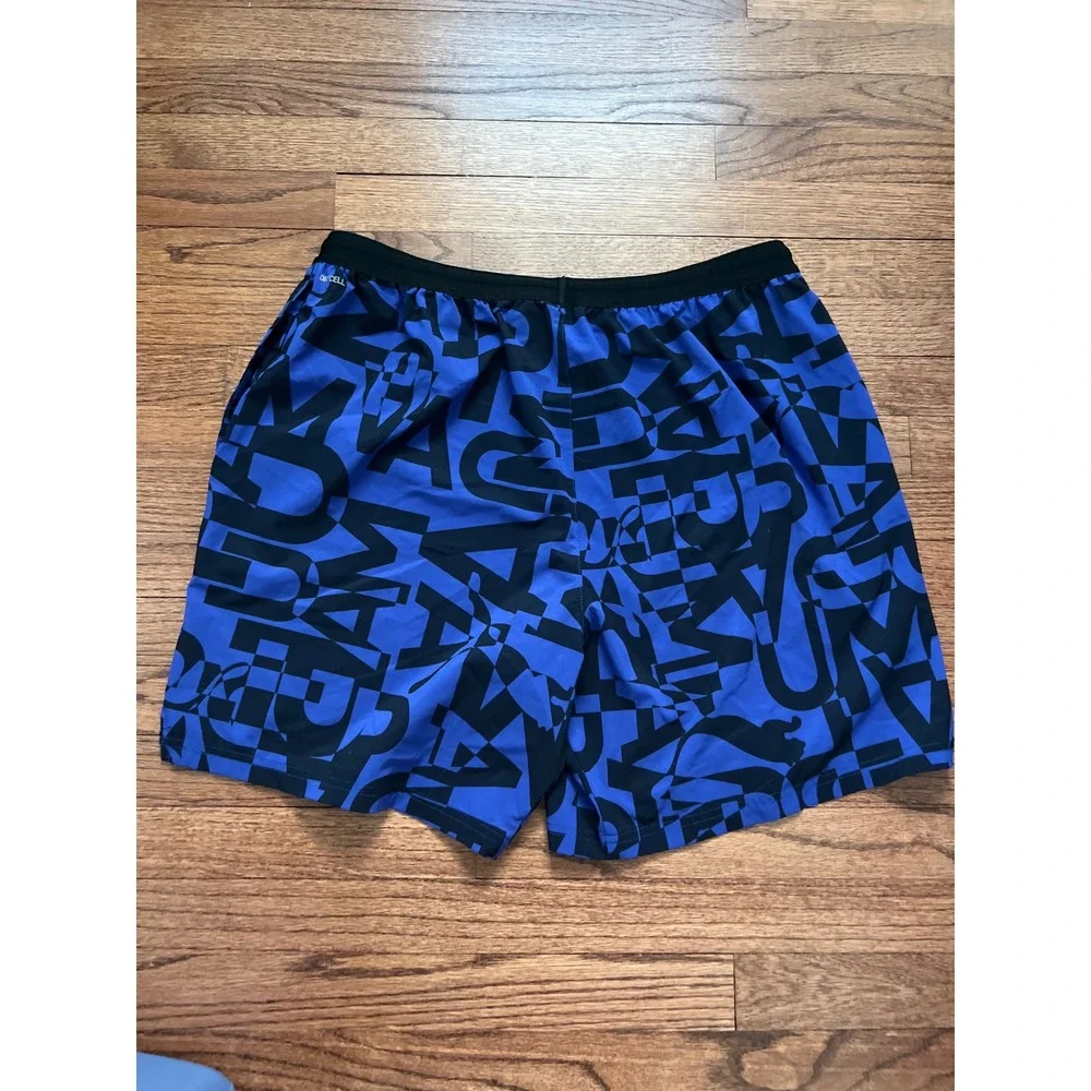 Puma Athletic Shorts Mens XL Blue Graphic Print dryCELL Workout Gym